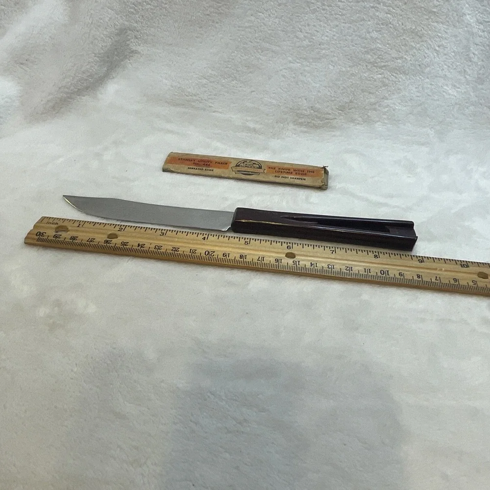 Vintage‎ Stanley Home Products inc Westfield MA utility knife 446 serrated edge